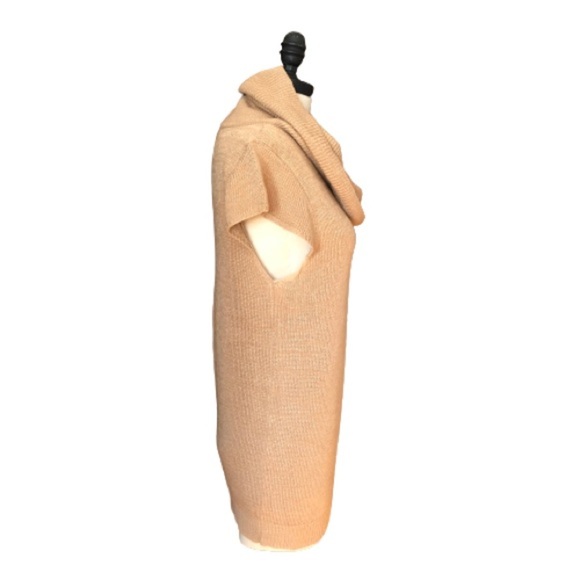 J. Crew Wool Cowl Neck Cap Sleeve Camel Knit Sweater - Picture 3 of 13